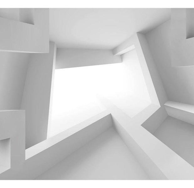 Peel & Stick 3D Illusion Wall Mural - White Room - Removable Wall Decals