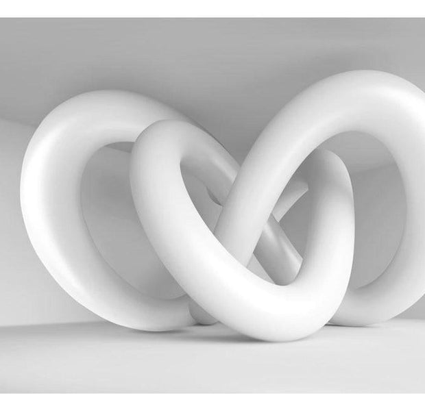 Peel & Stick 3D Illusion Wall Mural - White Weave - Removable Wall Decals