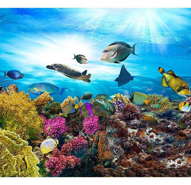 Peel & Stick Animal Wall Mural - Coral Reef - Removable Wall Decals