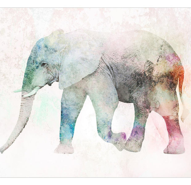 Peel & Stick Animal Wall Mural - Elephant - Removable Wall Decals