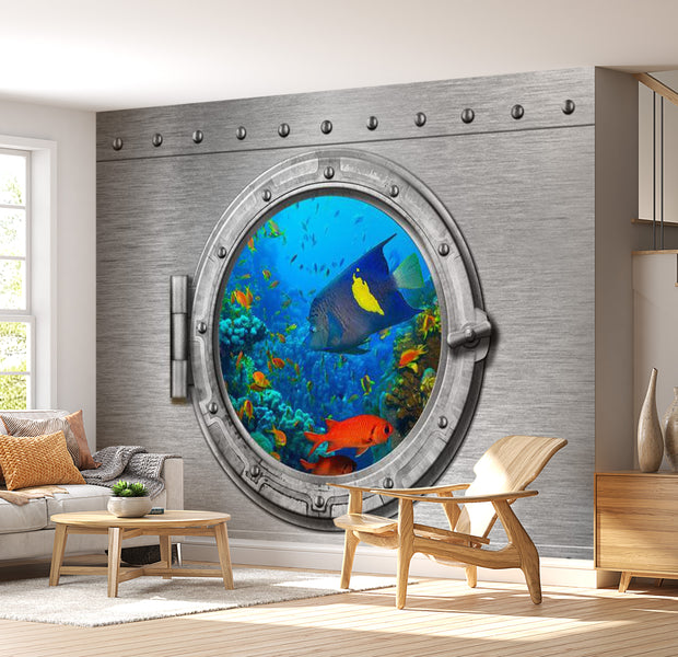 Peel & Stick Animal Wall Mural - Underwater Landscape - Removable Wall Decals
