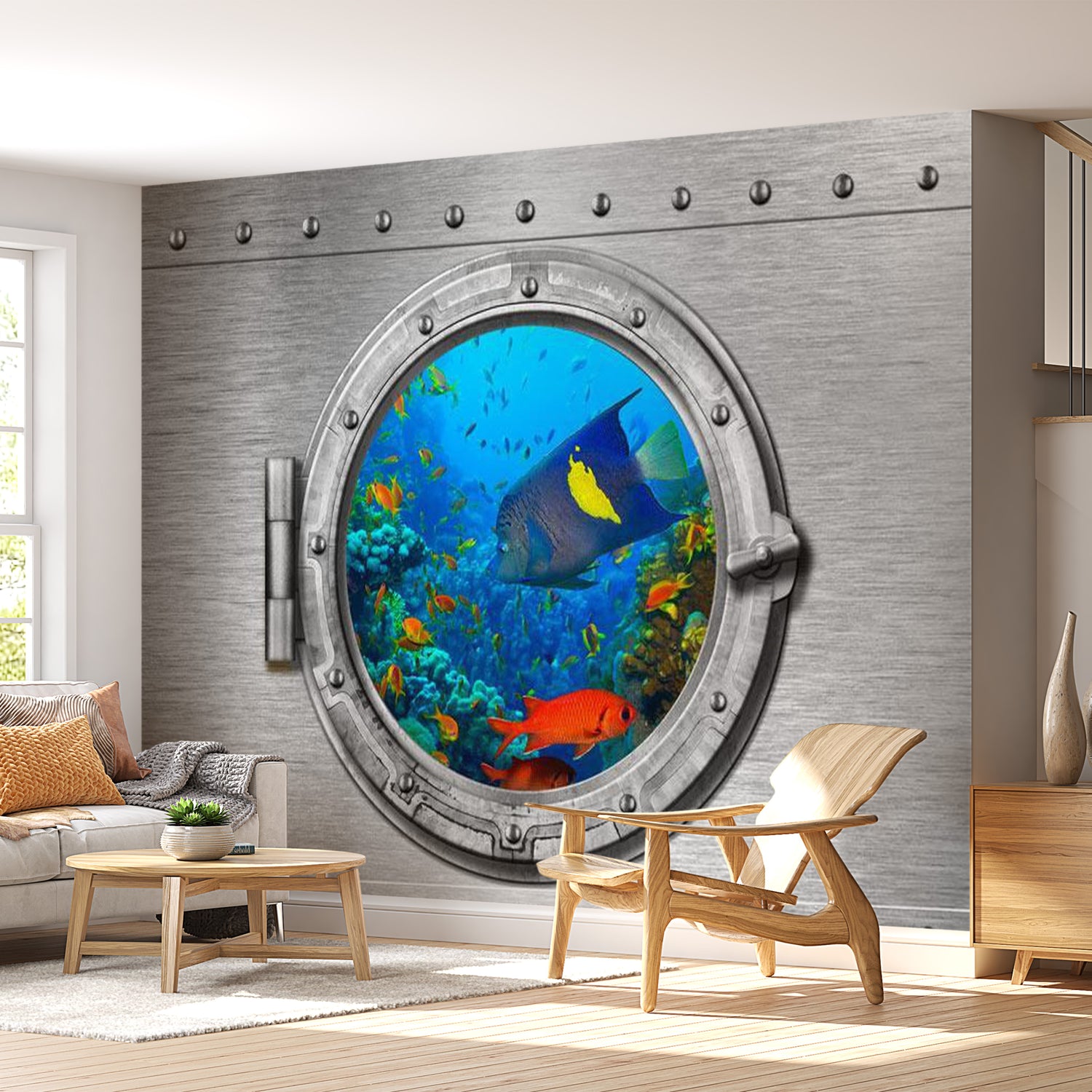 Peel & Stick Animal Wall Mural - Underwater Landscape - Removable Wall Decals