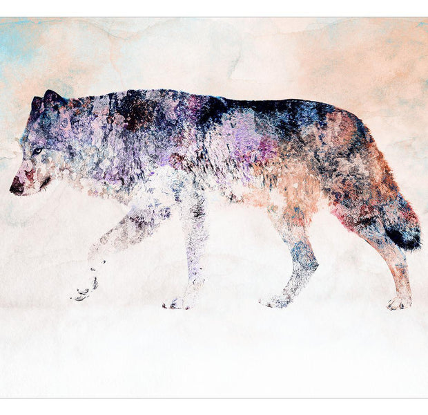 Peel & Stick Animal Wall Mural - Wolf in Mist - Removable Wall Decals