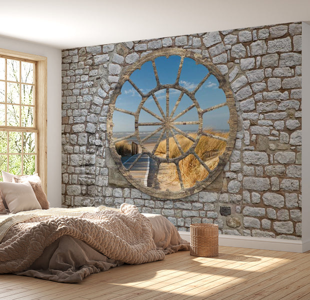 Peel & Stick Beach Wall Mural - Beach Behind The Wall - Removable Wall Decals