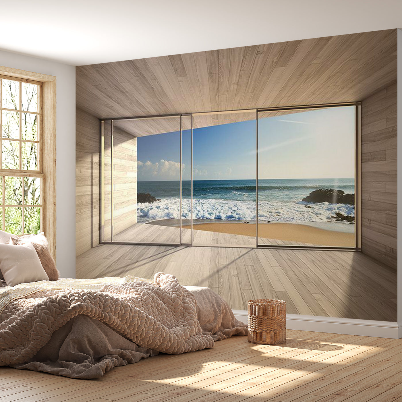 Peel & Stick Beach Wall Mural - Finding A Dream - Removable Wall Decals