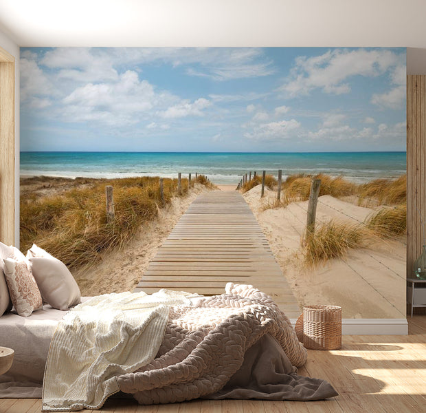 Peel & Stick Beach Wall Mural - Holiday Landscape - Removable Wall Decals