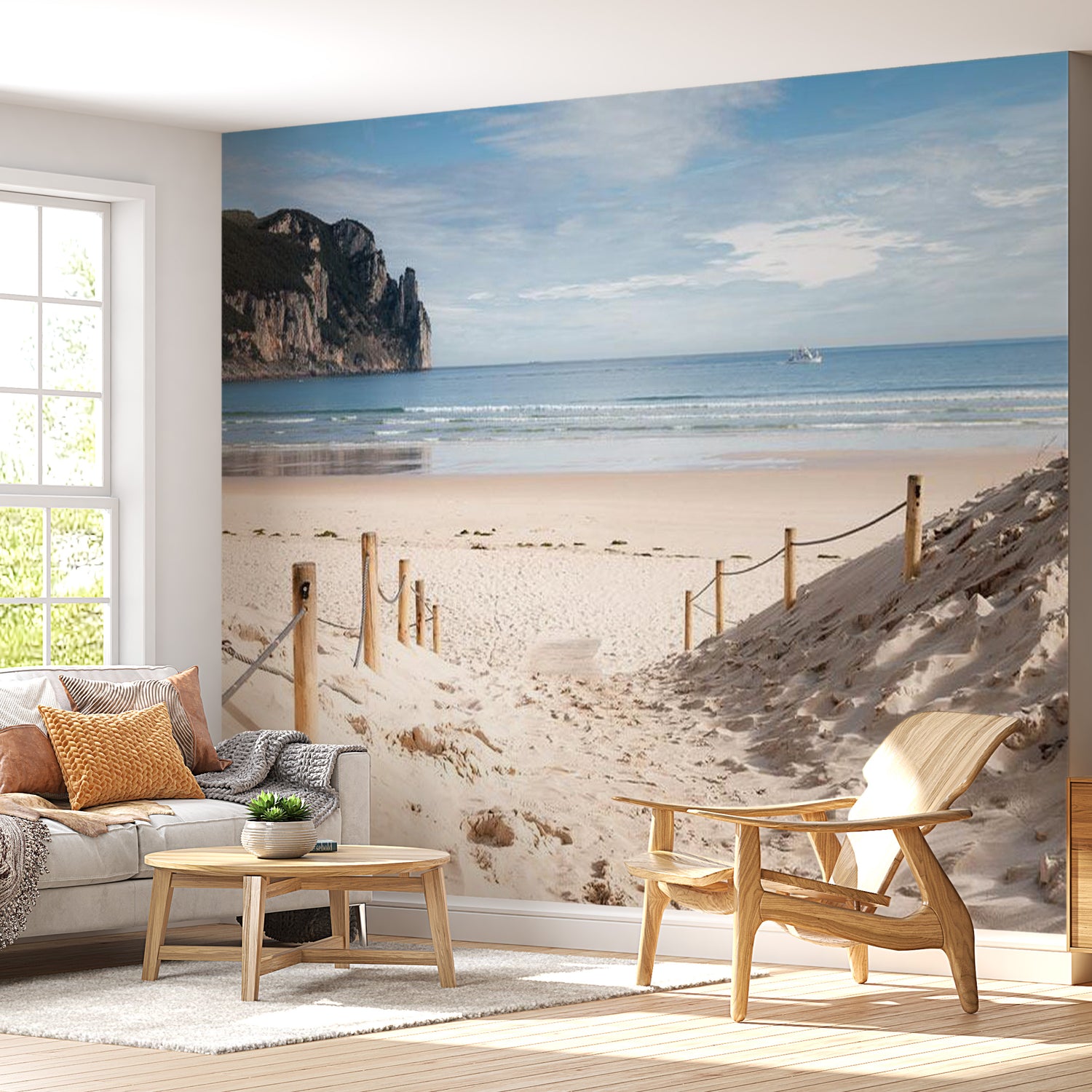 Peel & Stick Beach Wall Mural - Hot July - Removable Wall Decals