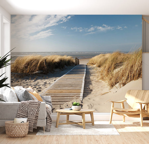 Peel & Stick Beach Wall Mural - Lonely Beach - Removable Wall Decals