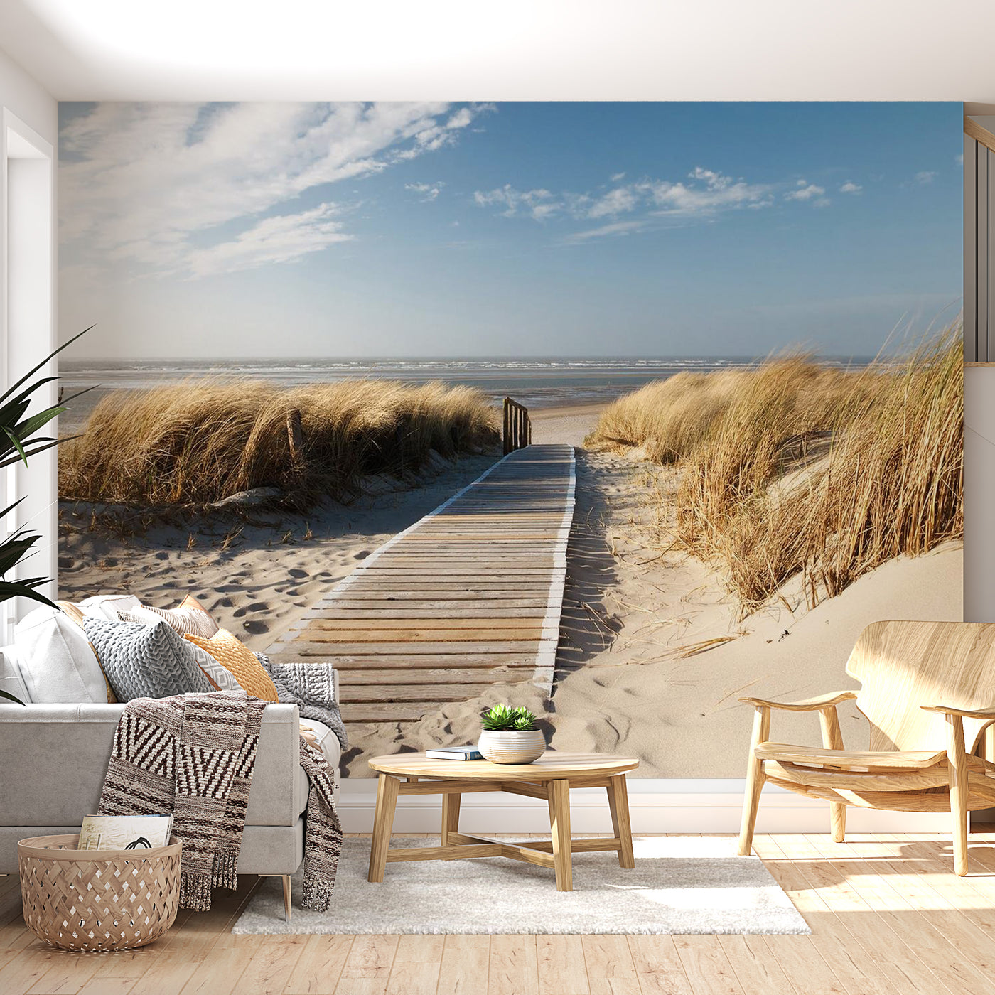 Peel & Stick Beach Wall Mural - Lonely Beach - Removable Wall Decals