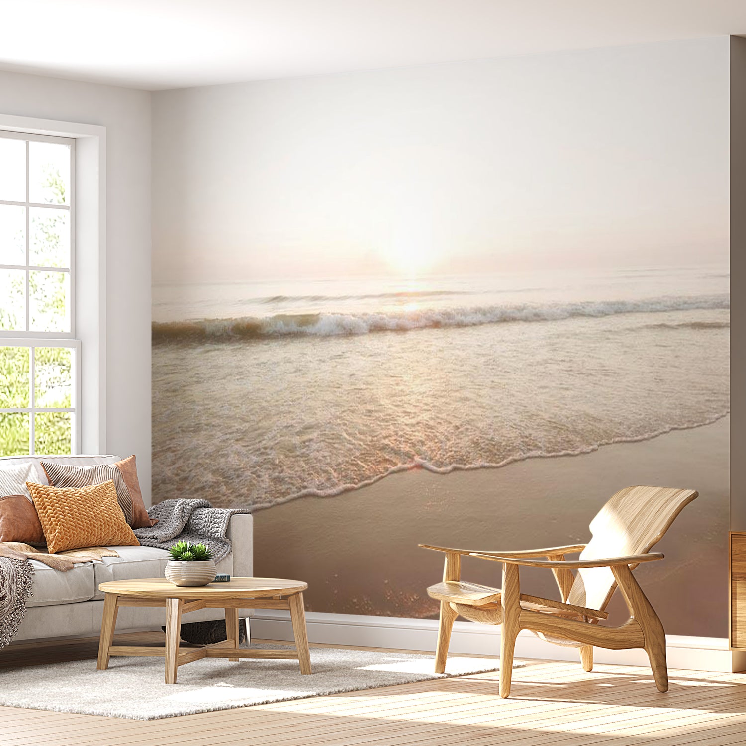 Peel & Stick Beach Wall Mural - Magnificent Morning - Removable Wall Decals