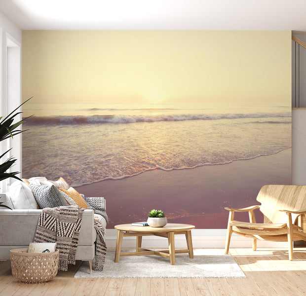 Peel & Stick Beach Wall Mural - Morning On The Beach - Removable Wall Decals