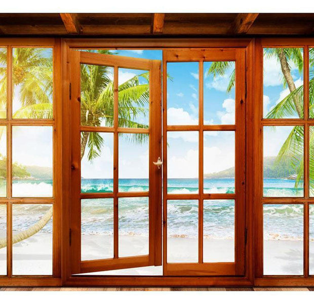 Peel & Stick Beach Wall Mural - Oceanfront View - Removable Wall Decals