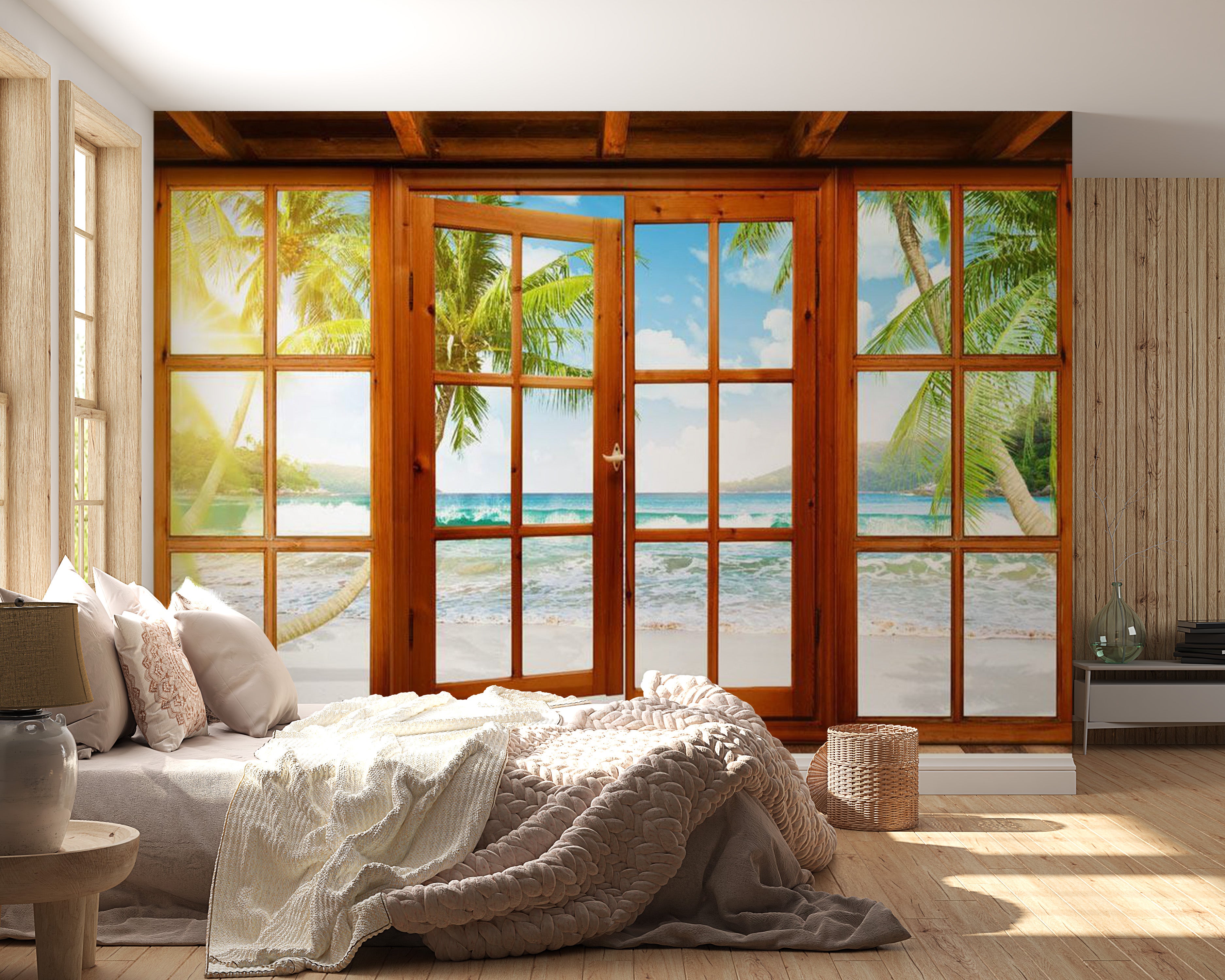 Peel & Stick Beach Wall Mural - Oceanfront View - Removable Wall Decals