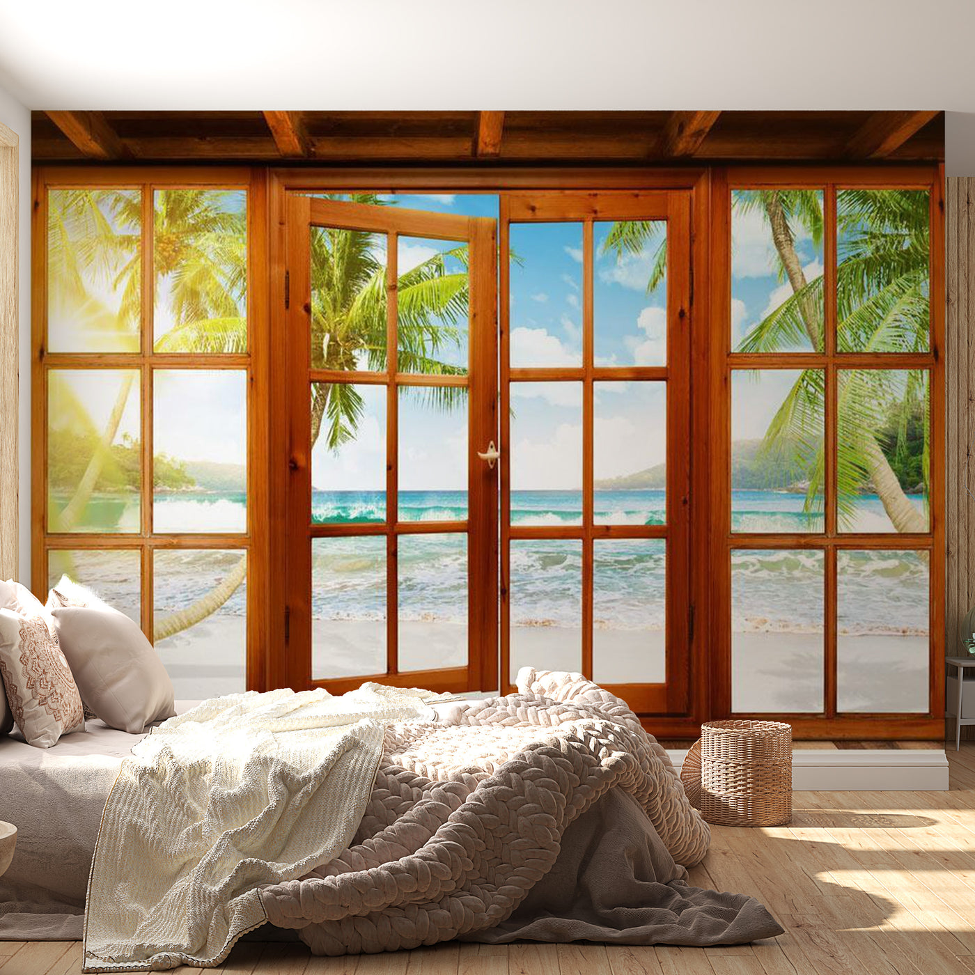 Peel & Stick Beach Wall Mural - Oceanfront View - Removable Wall Decals