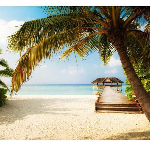 Peel & Stick Beach Wall Mural - Paradise Beach - Removable Wall Decals