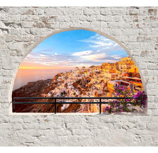 Peel & Stick Beach Wall Mural - Santorini - Removable Wall Decals