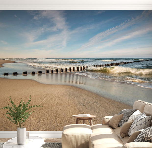 Peel & Stick Beach Wall Mural - Sea Breeze - Removable Wall Decals