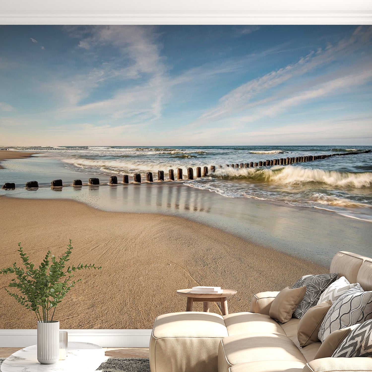 Peel & Stick Beach Wall Mural - Sea Breeze - Removable Wall Decals