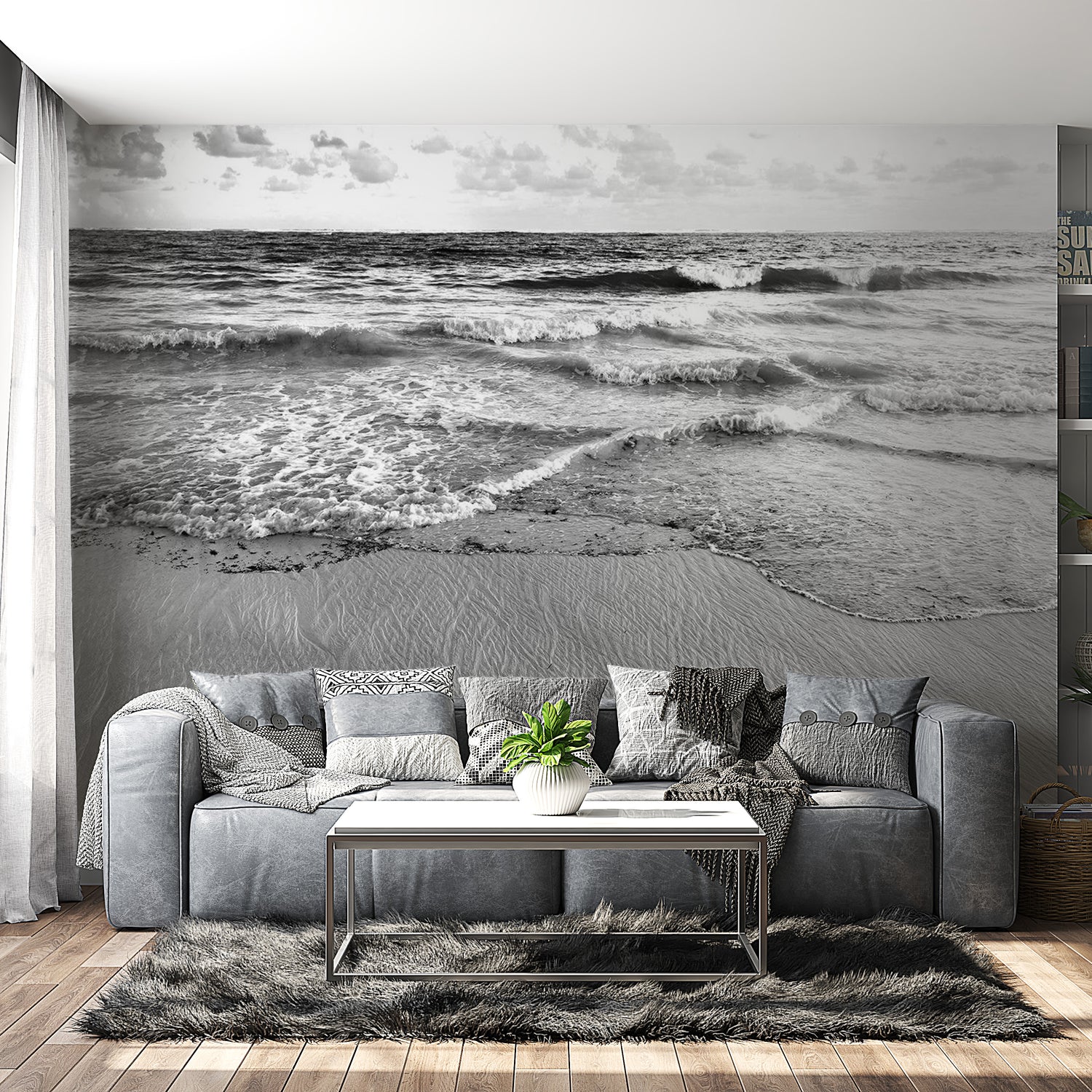 Peel & Stick Beach Wall Mural - Subtle Afternoon - Removable Wall Decals
