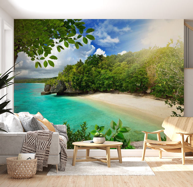 Peel & Stick Beach Wall Mural - Sunny Beach - Removable Wall Decals