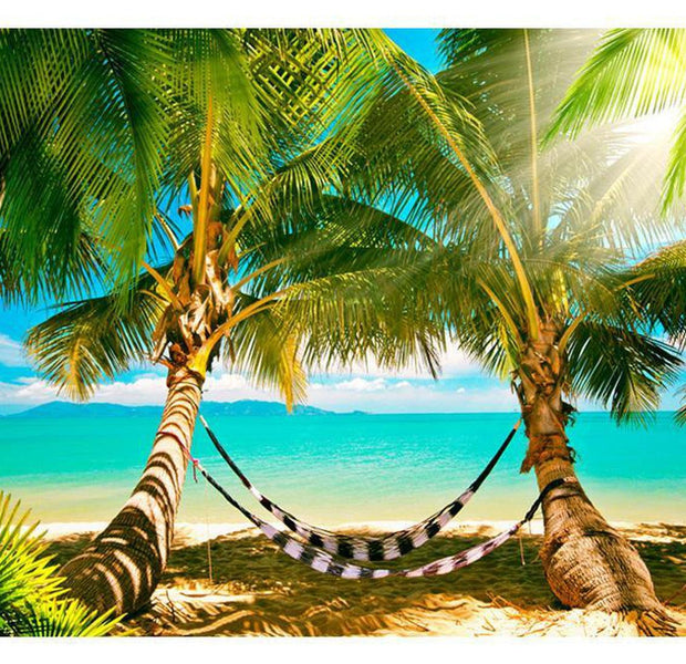 Peel & Stick Beach Wall Mural - Sunny Duo - Removable Wall Decals