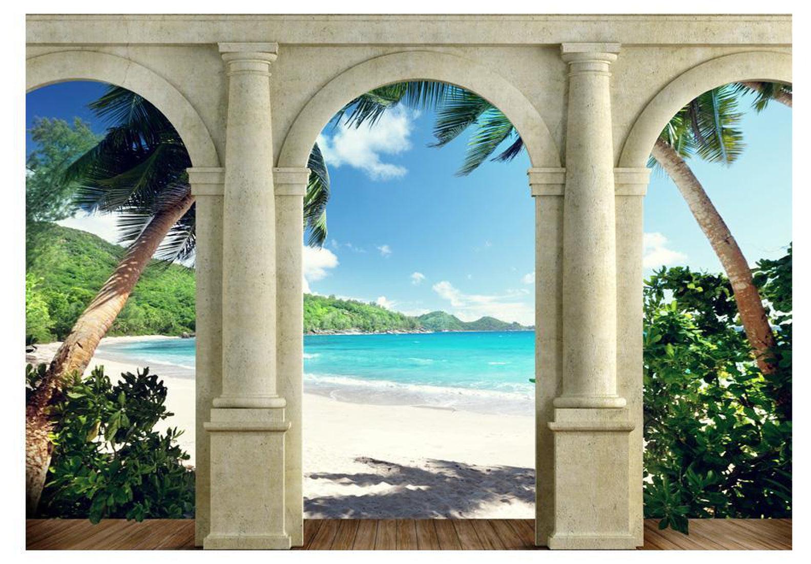 Peel & Stick Beach Wall Mural - Sunny Morning - Removable Wall Decals