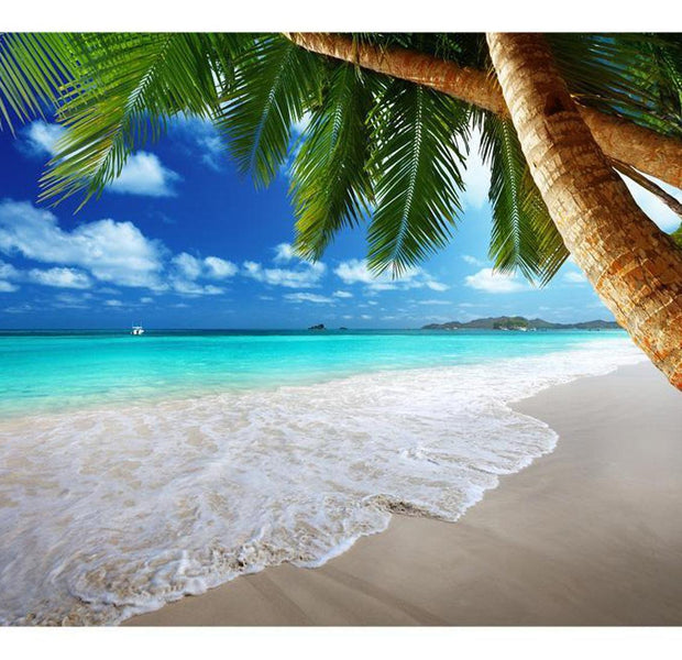 Peel & Stick Beach Wall Mural - Tropical Island - Removable Wall Decals