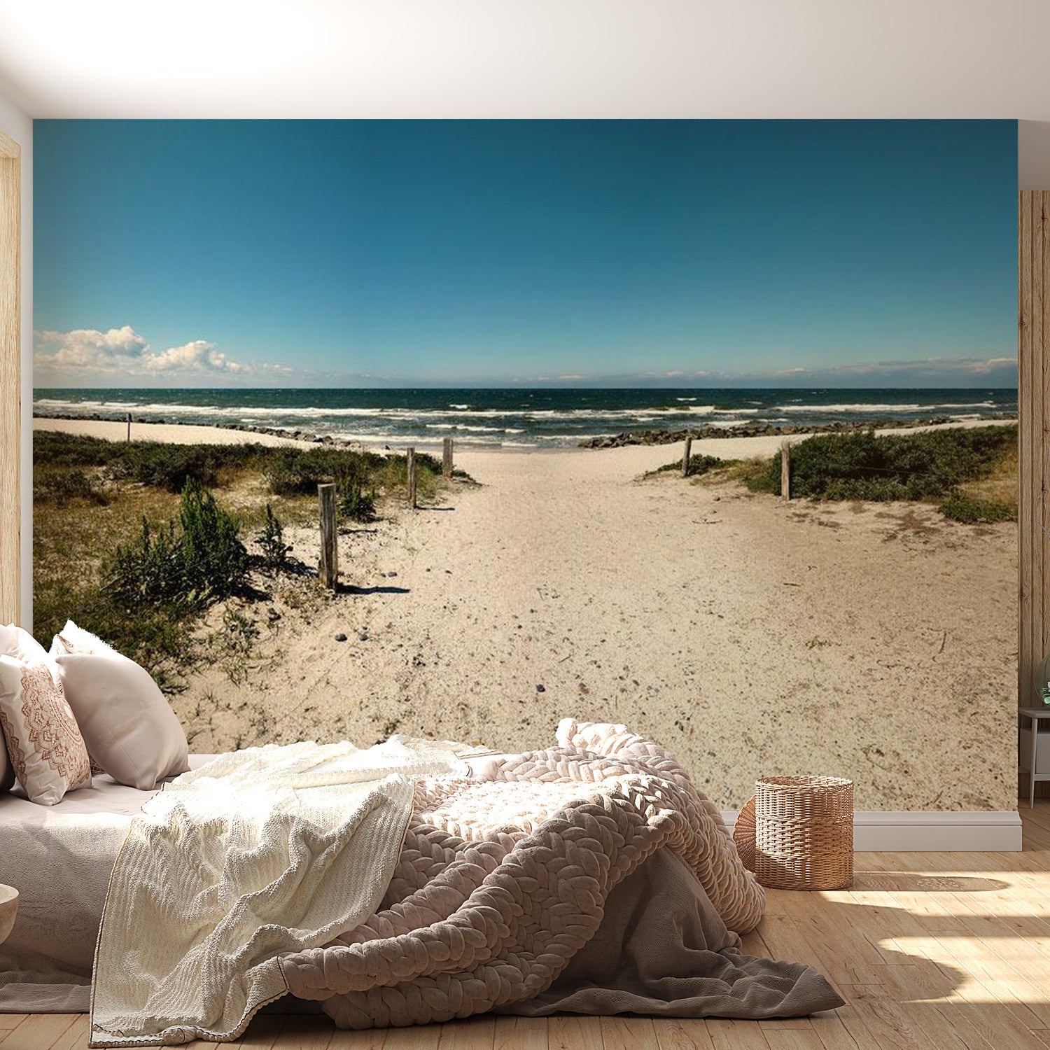 Peel & Stick Beach Wall Mural - Whisper Of The Sea - Removable Wall Decals