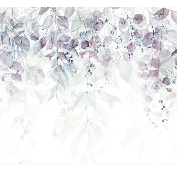 Peel & Stick Botanical Wall Mural - Pastel Gentle Touch Of Nature - Removable Wall Decals