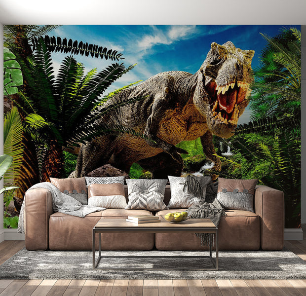 Peel & Stick Fiction Wall Mural - Big Tyrannosaur - Removable Wall Decals