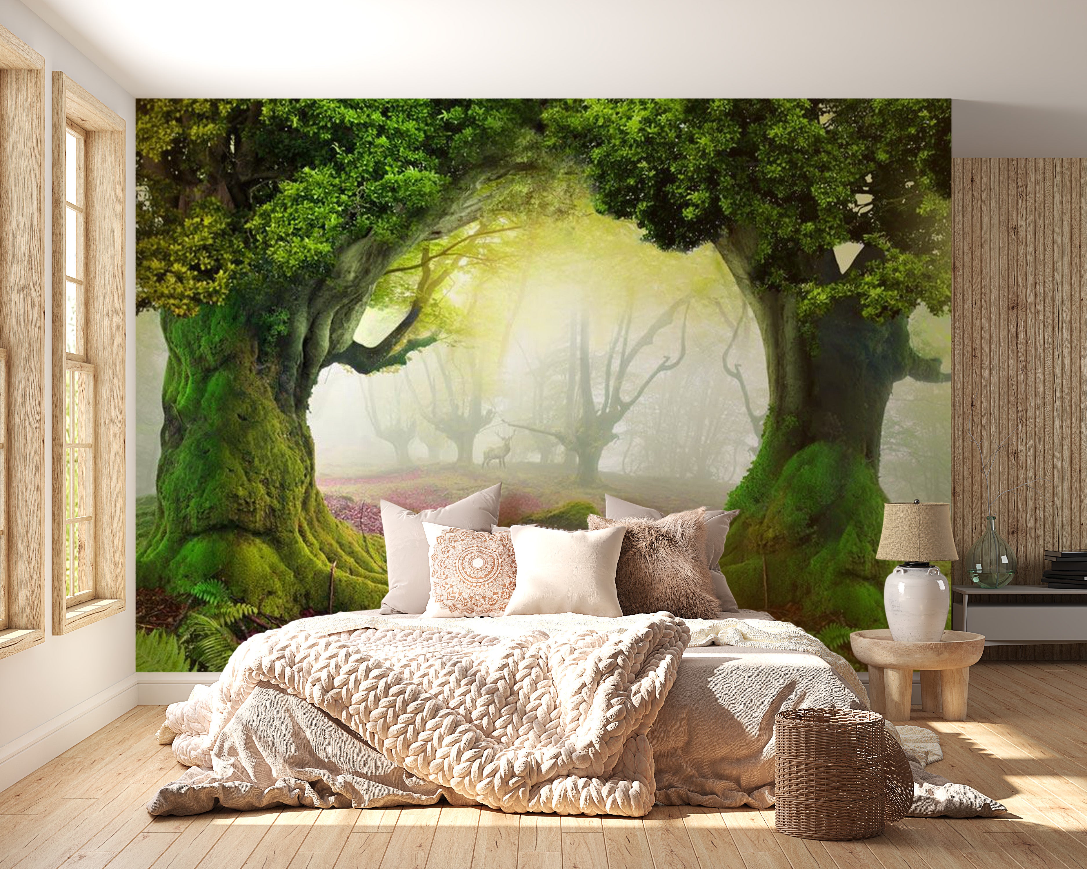 Peel & Stick Fantasy Wall Mural - Enchanted Forest - Removable Wall Decals