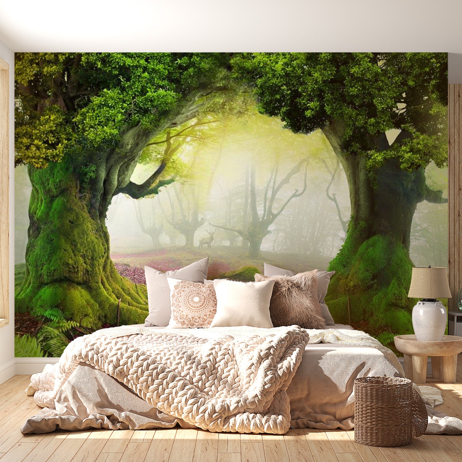 Peel & Stick Fantasy Wall Mural - Enchanted Forest - Removable Wall Decals