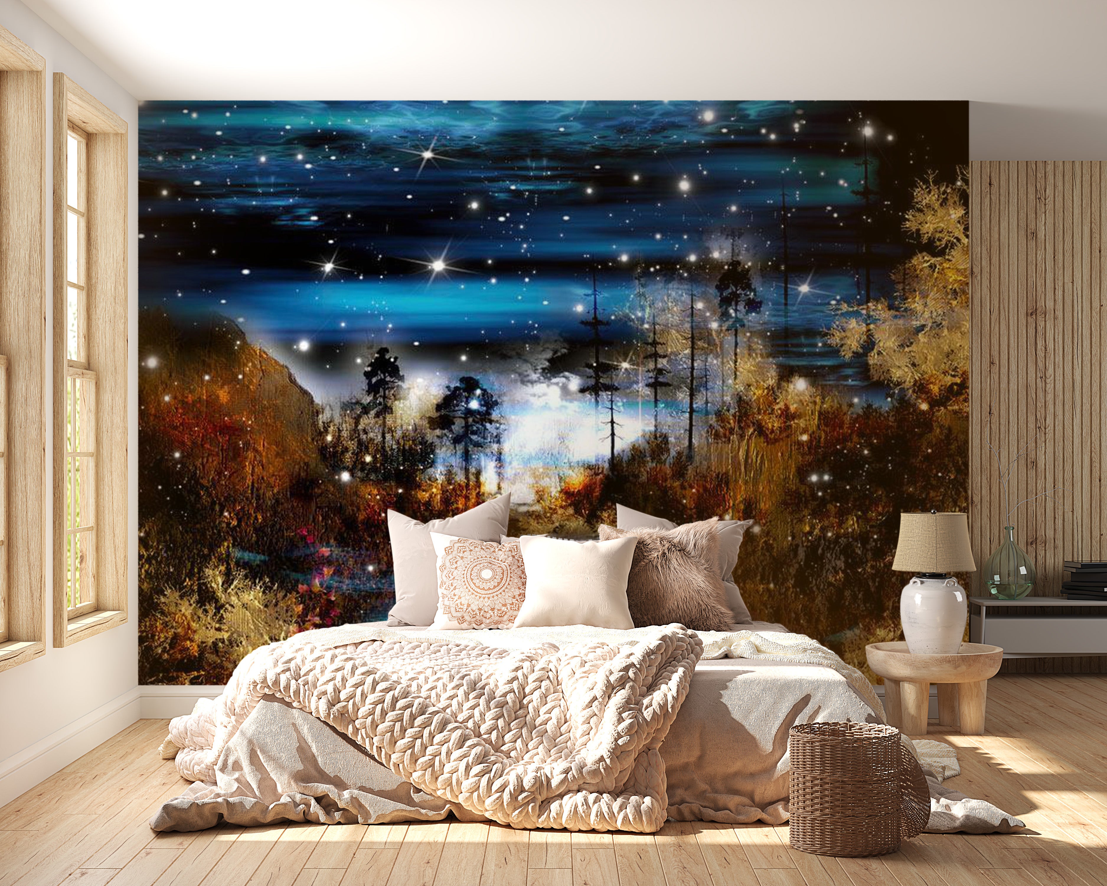 Peel & Stick Cartoon Wall Mural - Magical Forest - Removable Wall Decals