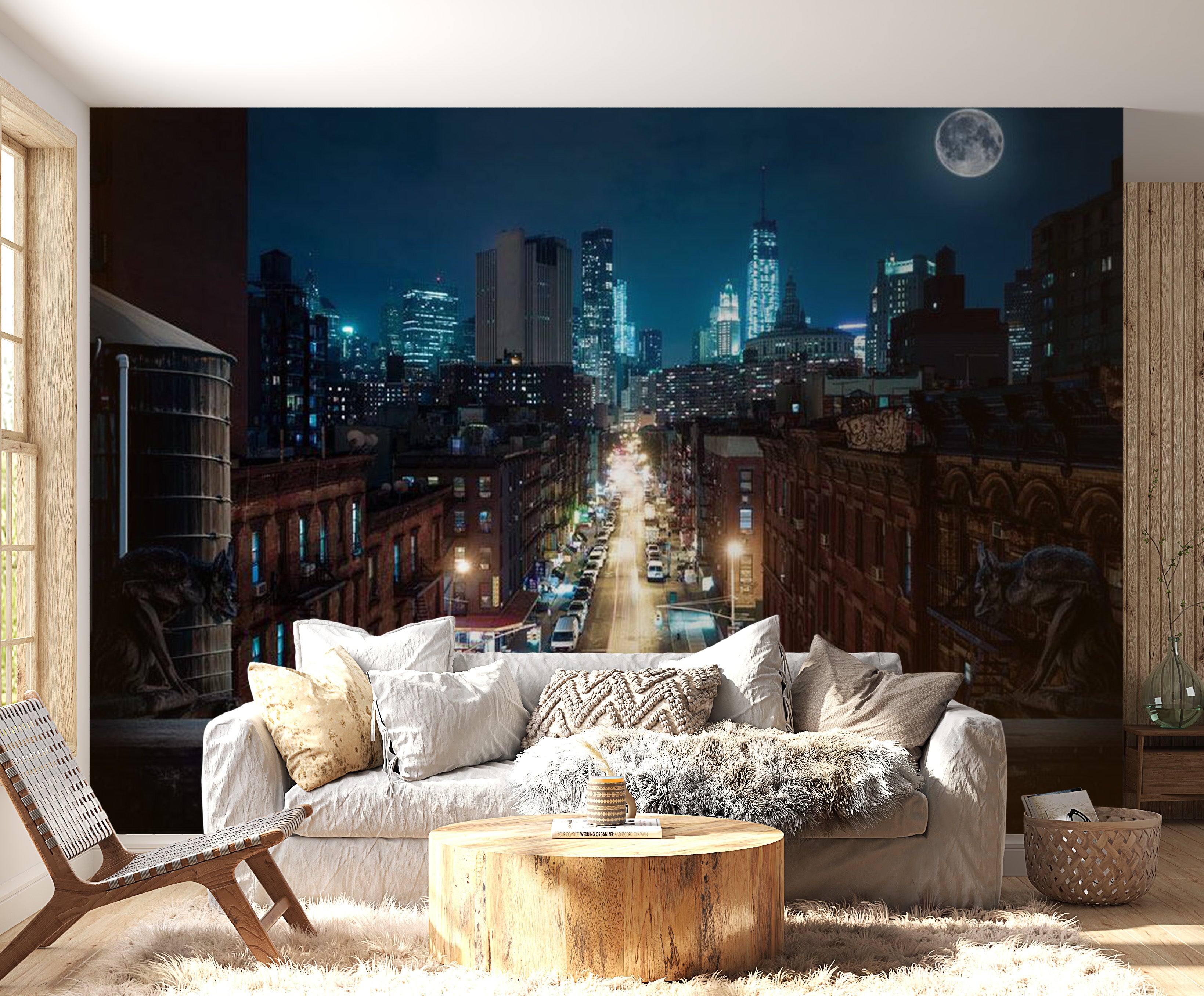 Peel & Stick Wall Mural - Sleepy New York - Removable Wall Decals