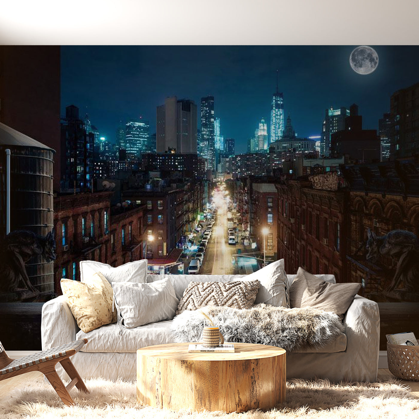 Peel & Stick Wall Mural - Sleepy New York - Removable Wall Decals