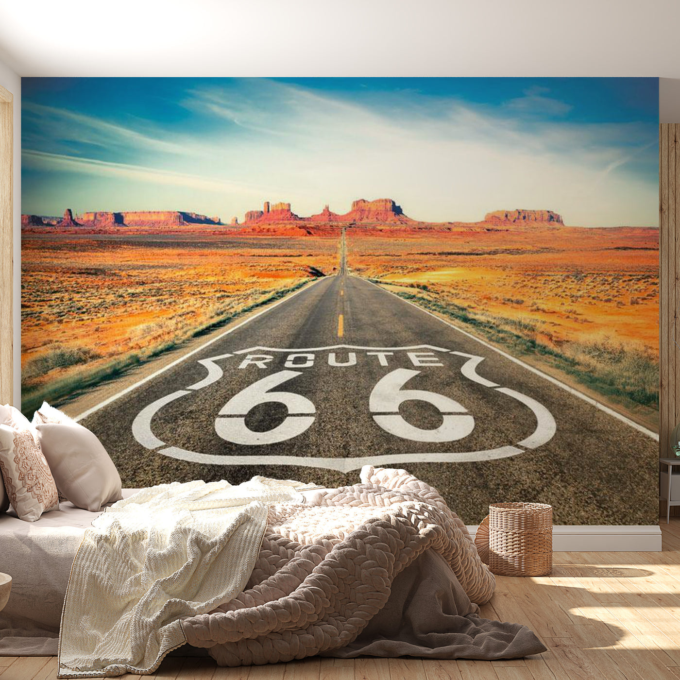 Peel & Stick Wall Mural - Route 66 - Removable Wall Decals