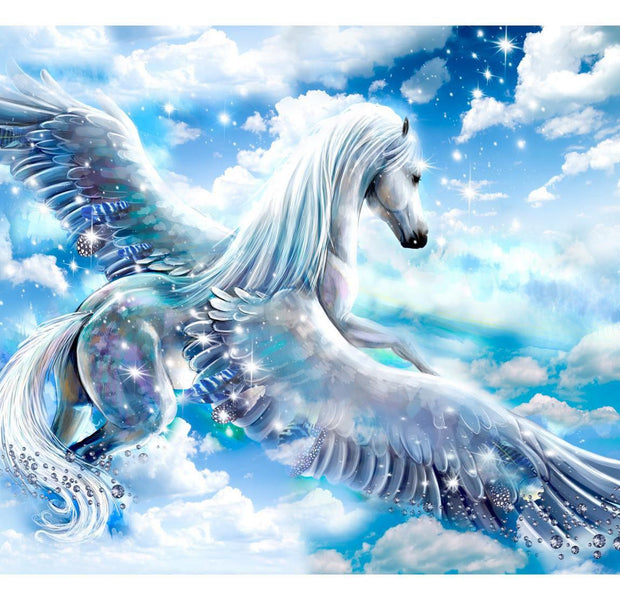Peel & Stick Fantasy Wall Mural - Pegasus Blue - Removable Wall Decals