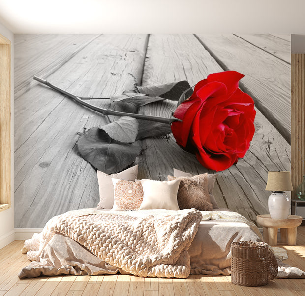 Peel & Stick Floral Wall Mural - Abandoned Rose - Removable Wall Decals