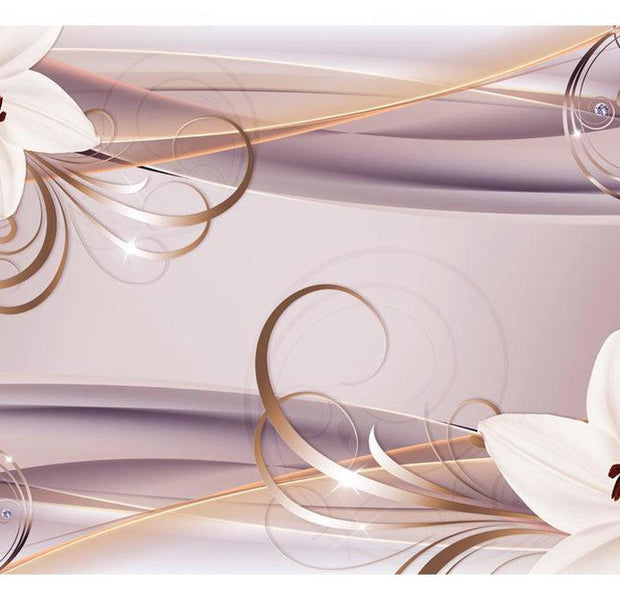 Peel & Stick Floral Wall Mural - Among The Lilies - Removable Wall Decals