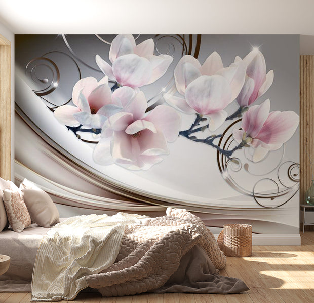 Peel & Stick Floral Wall Mural - Beauty Of Magnolia - Removable Wall Decals