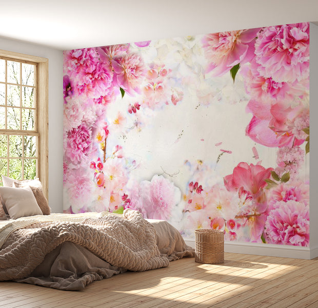 Peel & Stick Floral Wall Mural - Blooming June - Removable Wall Decals