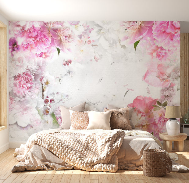 Peel & Stick Floral Wall Mural - Blossoming Hope - Removable Wall Decals