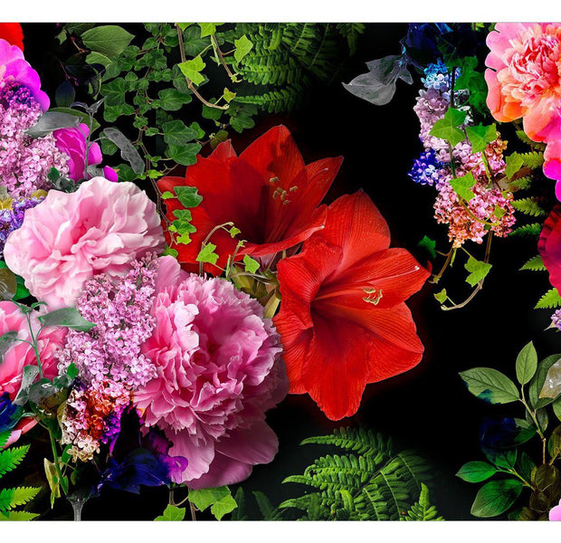 Peel & Stick Floral Wall Mural - Bright Flowers Bouquet - Removable Wall Decals