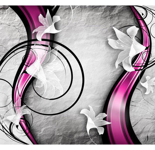 Peel & Stick Floral Wall Mural - Dance With Lilies - Removable Wall Decals
