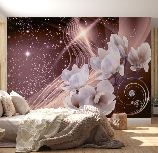 Peel & Stick Floral Wall Mural - Dust Of Light - Removable Wall Decals