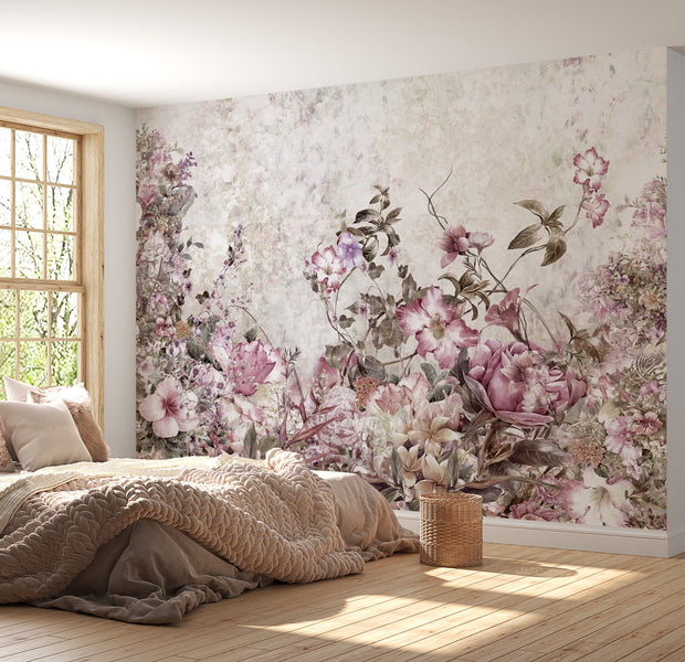 Peel & Stick Floral Wall Mural - Floral Meadow - Removable Wall Decals