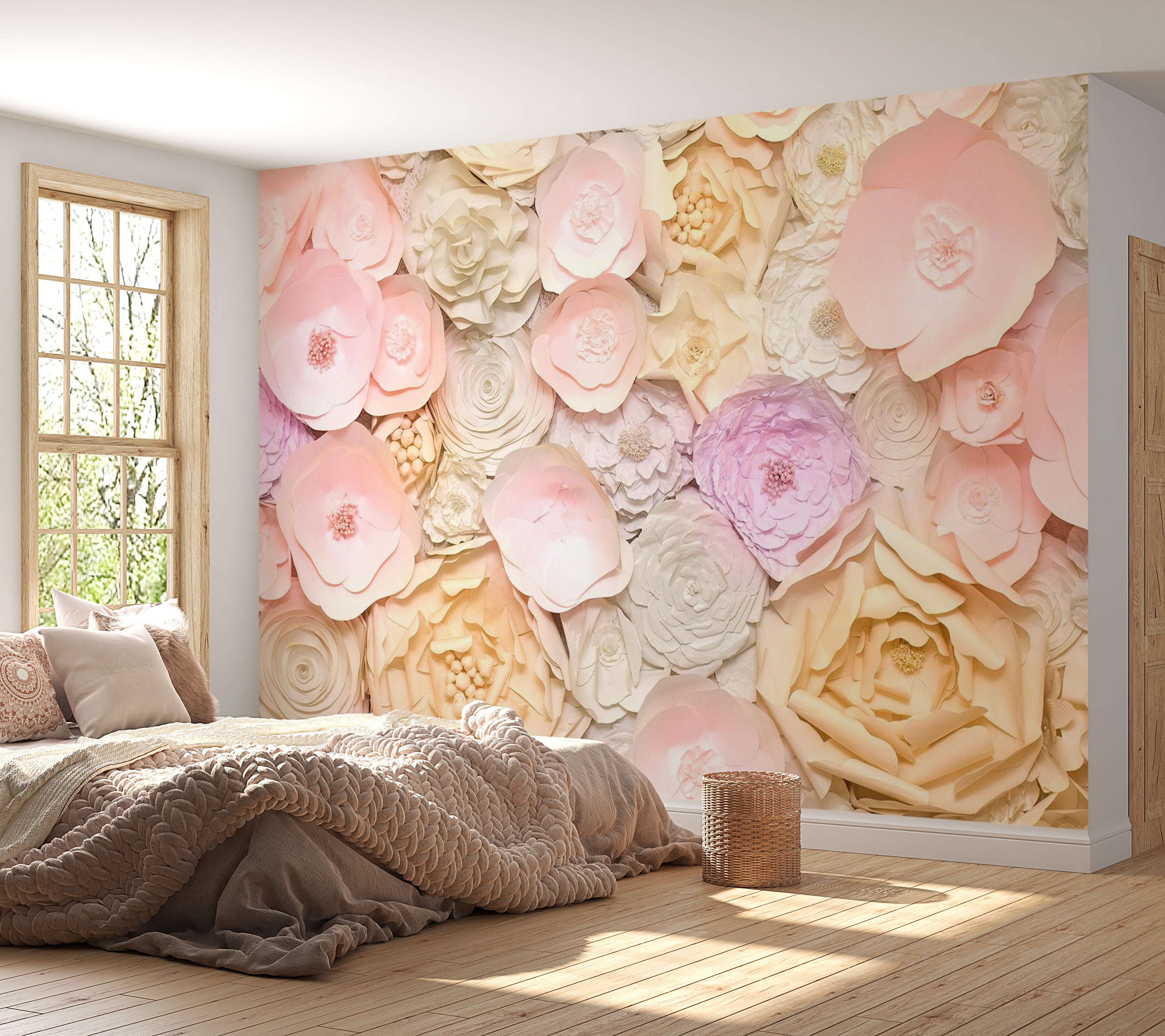 Peel & Stick Floral Wall Mural - Flower Bouquet - Removable Wall Decals