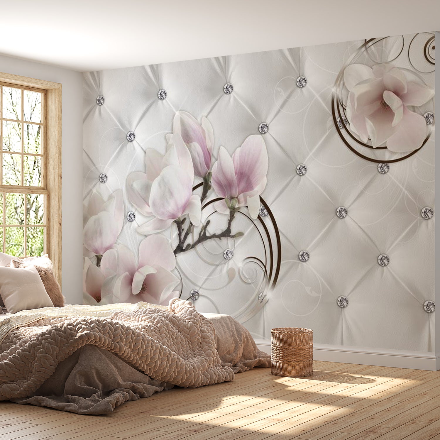 Peel & Stick Floral Wall Mural - Flower Luxury - Removable Wall Decals