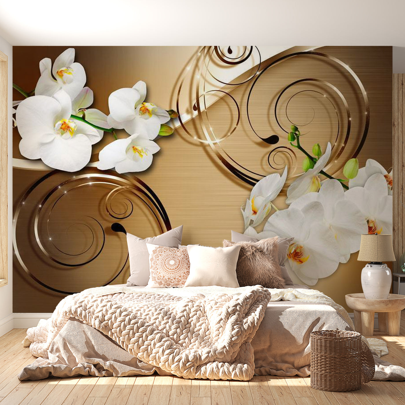 Peel & Stick Floral Wall Mural - Forbearance - Removable Wall Decals