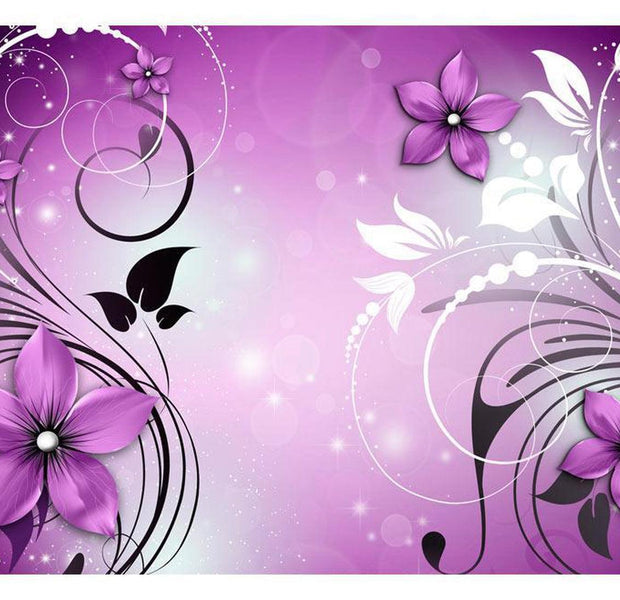 Peel & Stick Floral Wall Mural - Heather Dance - Removable Wall Decals